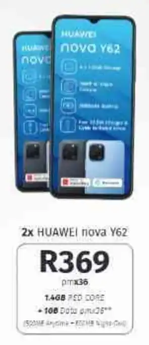 Vodacom4u HUAWEI nova Y62 offer