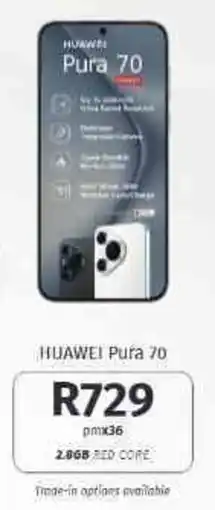 Vodacom4u HUAWEI Pura 70 offer