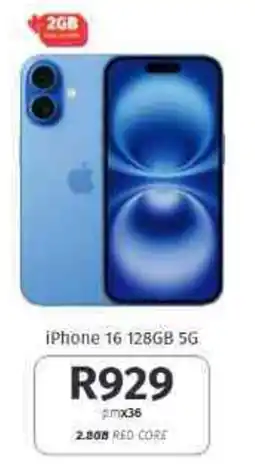 Vodacom4u iPhone 16 128GB 5G offer