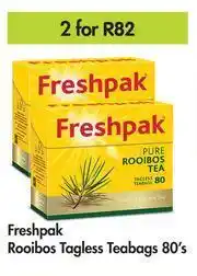 Game Freshpak Rooibos Tagless Teabags-For 2 x 80's offer