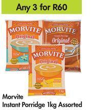 Morvite Instant Porridge Assorted-For Any 3 x 1Kg