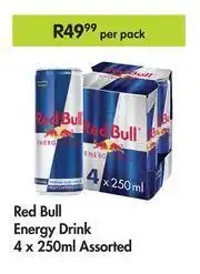 Game Red Bull Energy Drink-4 x 250ml Per Pack offer