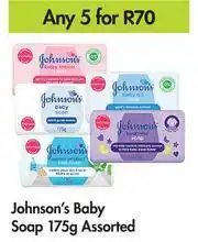 Game Johnson's Baby Soap Assorted-For Any 5 x 175g offer