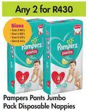 Game Pampers Pants Jumbo Pack Disposable Nappies-For Any 2 offer