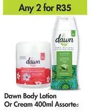 Game Dawn Body Lotion Or Cream Assorted-For Any 2 x 400ml offer