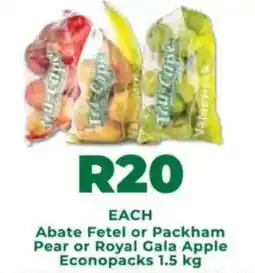 Food Lover's Market Abate Fetel or Packham Pear or Royal Gala Apple Econopacks offer