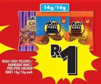 Usave Ekasi choc pillows/ barbeque naks/ peri-peri chicken naks offer