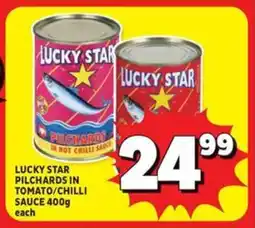 Usave Lucky star hot chilli sauce lucky star pilchards in tomato/chilli sauce offer