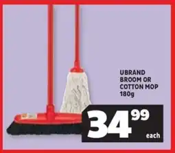 Usave Ubrand broom or cotton mop offer