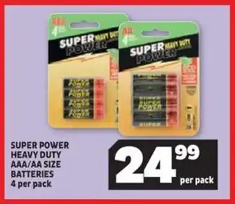 Usave Super power heavy duty aaa/aa size batteries offer