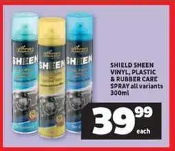 Shield sheen vinyl, plastic & rubber care spray all variants