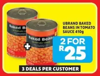 Usave Ubrand baked beans in tomato sauce offer