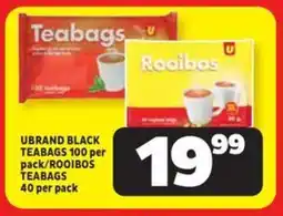Usave Ubrand black teabags/Rooibos teabags offer