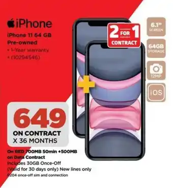 HiFi Corp iPhone 11 64 GB Pre-owned offer