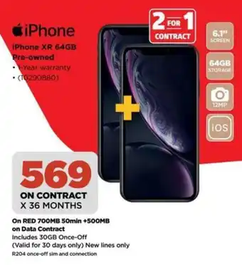 HiFi Corp iPhone XR 64GB Pre-owned offer