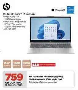 HiFi Corp HP 15s Intel Core i7 Laptop offer