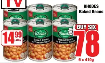 Boxer Superstores RHODES Baked Beans offer