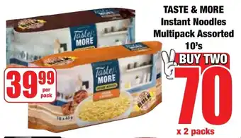 Boxer Superstores TASTE & MORE Instant Noodles Multipack Assorted offer