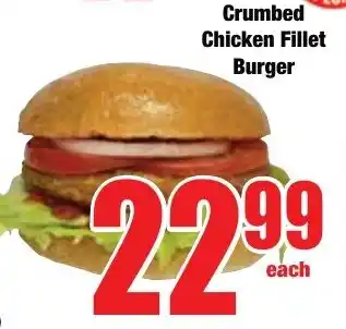 Boxer Superstores Crumbed Chicken Fillet Burger offer