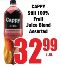 Boxer Superstores CAPPY Still 100% Fruit Juice Blend Assorted offer