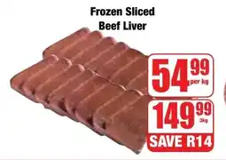 Boxer Superstores Frozen Sliced Beef Liver offer