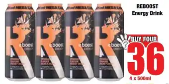 Boxer Superstores REBOOST Energy Drink offer