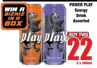 Boxer Superstores POWER PLAY Energy Drink Assorted offer