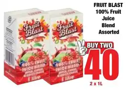 Boxer Superstores FRUIT BLAST 100% Fruit Juice Blend Assorted offer