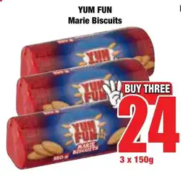 Boxer Superstores YUM FUN Marie Biscuits offer