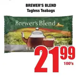 Boxer Superstores BREWER'S BLEND Tagless Teabags offer