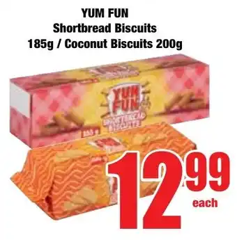 Boxer Superstores YUM FUN Shortbread Biscuits/ Coconut Biscuits offer