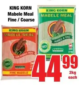 Boxer Superstores KING KORN Mabele Meal Fine/ Coarse offer