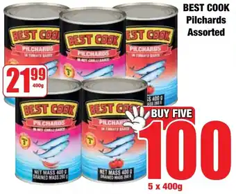 Boxer Superstores BEST COOK Pilchards Assorted offer