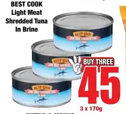 Boxer Superstores BEST COOK Light Meat Shredded Tuna In Brine offer