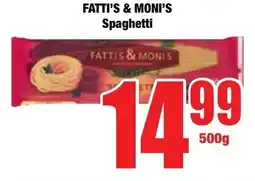 Boxer Superstores FATTI'S & MONI'S Spaghetti offer