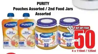 Boxer Superstores PURITY Pouches Assorted/ 2nd Food Jars Assorted offer