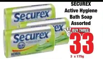 Boxer Superstores SECUREX Active Hygiene Bath Soap Assorted offer