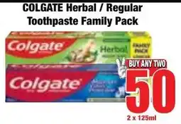 Boxer Superstores COLGATE Herbal/ Regular Toothpaste Family Pack offer