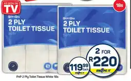 Pick n Pay Hypermarket PnP 2 Ply Toilet Tissue White offer