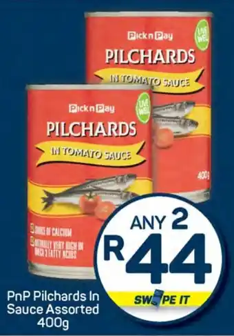 Pick n Pay Hypermarket PnP Pilchards In Sauce Assorted offer