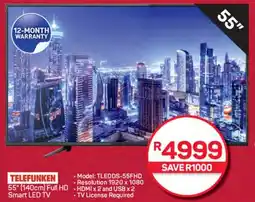 Pick n Pay Hypermarket TELEFUNKEN 55" (140cm) Full HD Smart LED TV offer