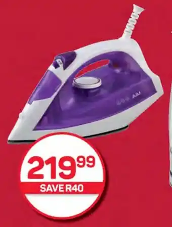 Pick n Pay Hypermarket AIM Ceramic Soleplate Steam and Spray Iron offer