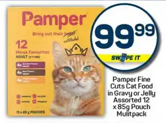 Pick n Pay Hypermarket Pamper Fine Cuts Cat Food in Gravy or Jelly Assorted Pouch Mulitpack offer