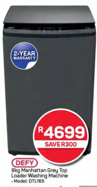 Pick n Pay Hypermarket DEFY Manhattan Grey Top Loader Washing Machine offer