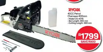 Pick n Pay Hypermarket RYOBI 40CC Petrol Chainsaw offer