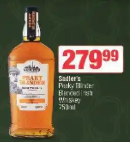 Spar Tops Sadler's Peaky Blinder Blended Irish Whiskey offer