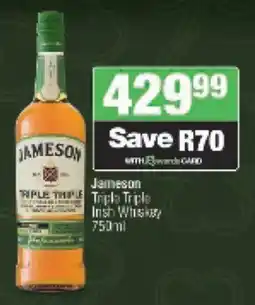 Spar Tops Jameson Triple Triple Irish Whiskey offer