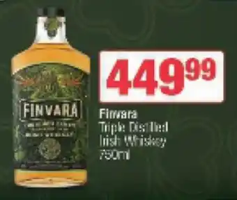 Spar Tops Finvara Triple Distilled Irish Whiskey offer