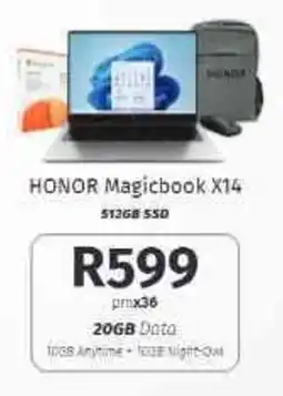 Vodacom4u HONOR Magicbook XI4 offer