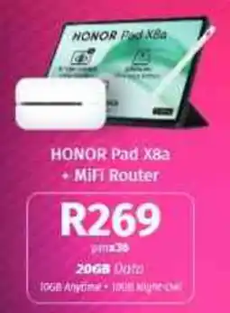 Vodacom4u HONOR Pad X8a + MiFi Router offer